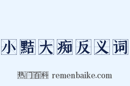 小黠大痴反义词是什么意思的图片